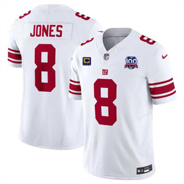 Men & Women & Youth New York Giants #8 Daniel Jones White 2024 F.U.S.E. With 4-Star C Patch And 100TH Season Patch Vapor Untouchable Limited Stitched Jersey,We sell and wholesale Men & Women & Youth New York Giants #8 Daniel Jones White 2024 F.U.S.E. With 4-Star C Patch And 100TH Season Patch Vapor Untouchable Limited Stitched Jersey on line form chian!
